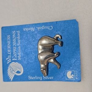 Wilderness Expressions Sterling Silver Polar Bear Pin